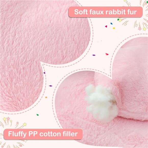 Heart Pillow, Pink Heart Shaped Pillow, Soft Faux Rabbit Fur Love Pillow, 12.9¨ - Picture 2 of 2